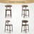 Upholstered Counter Height Bar Stool with Solid Wood legs-802183087-802183084