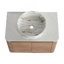 Meuble-lavabo mural 30 po avec lavabo d'art en céramique et 2 portes à fermeture en douceur, emballage KD, contreplaqué-1126963594