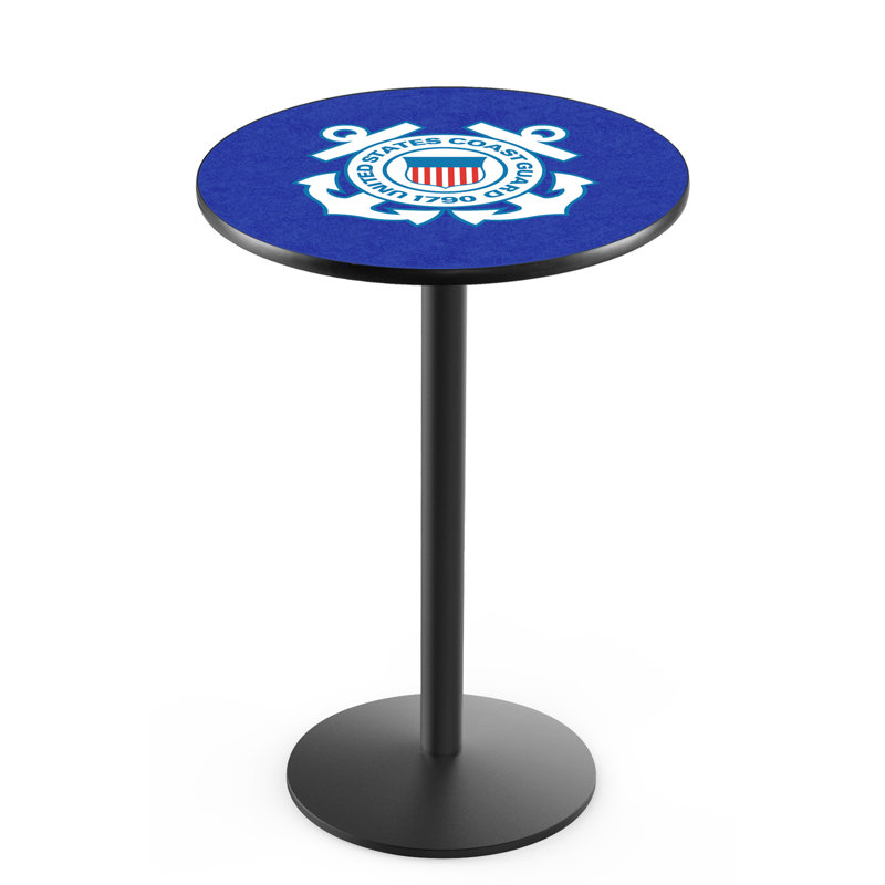 Table bistro militaire 36 ", Noir froissé, Garde côtière des États-Unis
