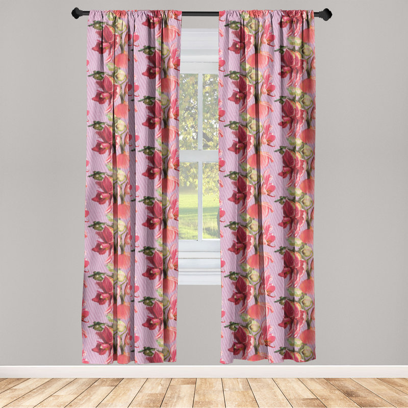 Semi Sheer Curtain Pair, 28" W x 63" L
