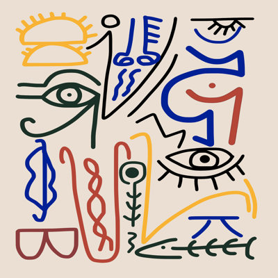 Petit doyen, dessin au trait abstrait