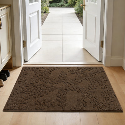 Dirt Trapper Doormat Super Absorbent & Machine Washable Entryway Rug - Non-Slip Indoor Welcome Mat for Front Door