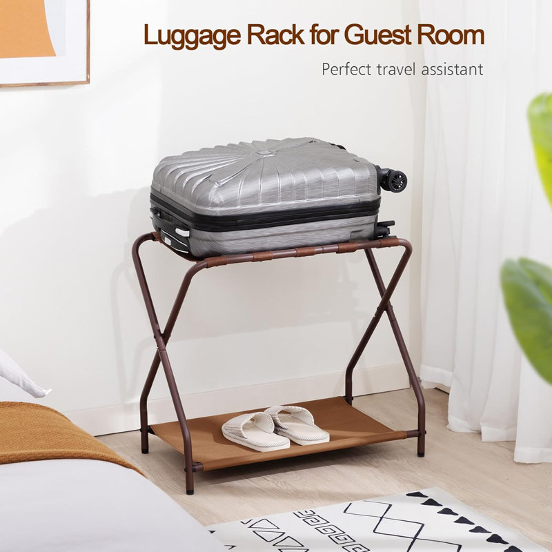 Ensemble de 2 porte-bagages en métal, Bronze