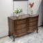 Armoire d'appoint en bois manufacturé brun foncé
