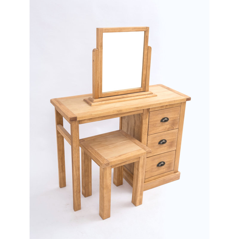 Sarkar Dressing Table with Mirror, Squared