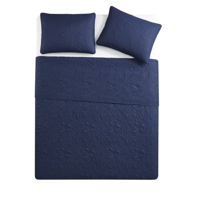 Seashell 3-Piece Solid Pinsonic Coastal Quilt Set