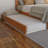 Asparas Solid Wood Platform Bed with Footboard & Roll Out Trundle Bed-838506823-841453184
