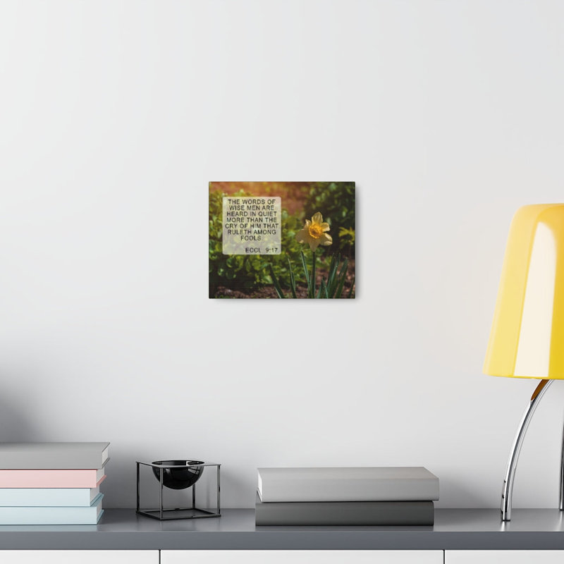 Words Of Wise Eccl 9:17 - Wrapped Canvas Print, 28cm H x 36cm W