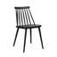 2 chaises de salle à manger à dossier fuselé, en polypropylène noir, pour la chambre de 2 chaises de style contemporain, à dossier, de conception contemporaine-121095777