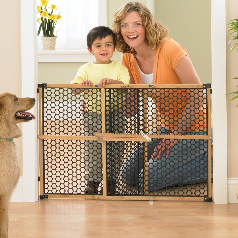 Safety 1st Bamboo and Black Retractable Child Safety Gate