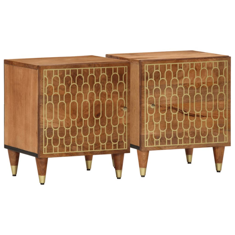 Adaysha 40 cm W Bedside Table, Brown