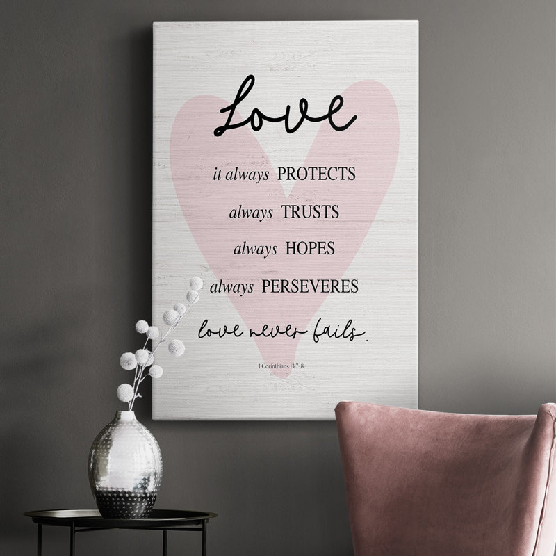 " Love Always Protects ", 60" H x 40" W x  1.5" D