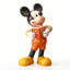 Figurine de Mickey tenant un livre ouvert, tenue décontractée en tricot-1716018285