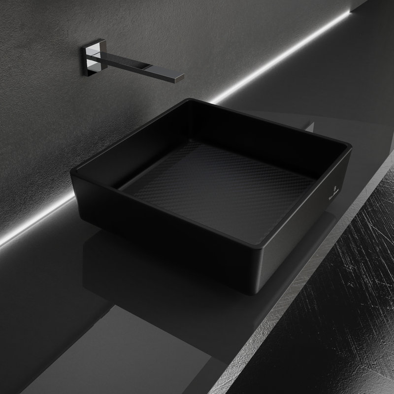 Solia by Tonino Lamborghini Vessel Sink, Black Mat