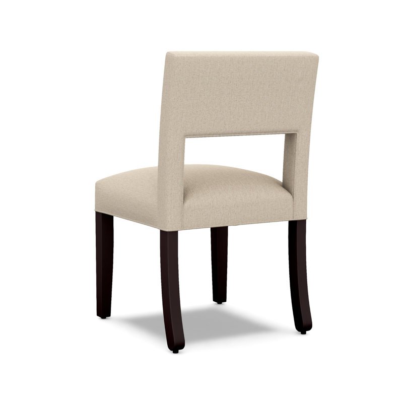 Custom 19" Dining Chair, White, Dark Brown