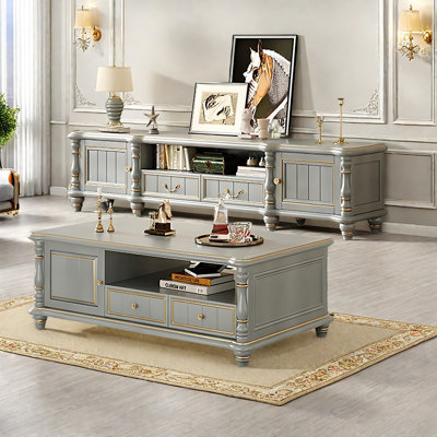 Meuble télé et table basse de style américain