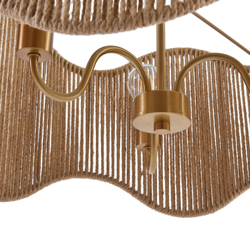 Luminaire suspendu tambour 3 lumières Boho