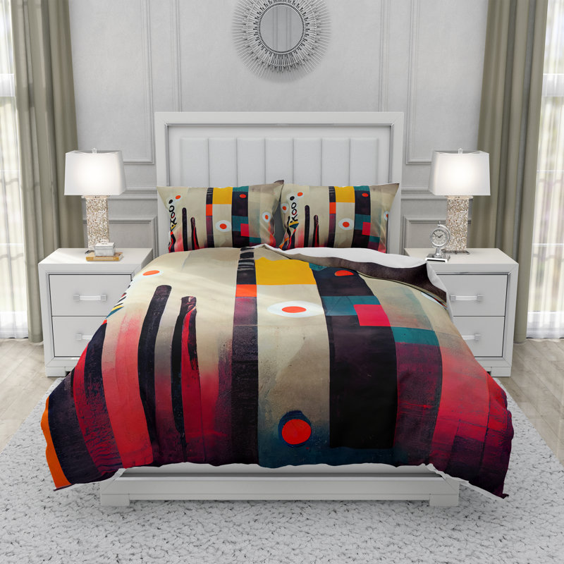 Abstract Duvet Cover, King Duvet Cover + 2 King Shams
