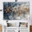 Or doré, flocons de neige II - ensemble d'art mural de Noël-107190550-107190551