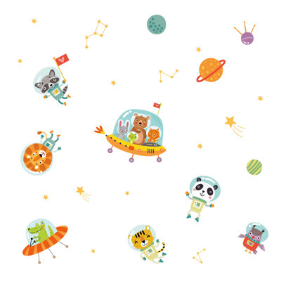 Space Animals Wall Stickers