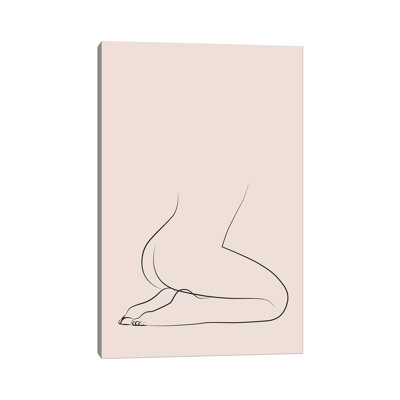 «Lady Back Dust Pink» par Blek Prints - reproduction d'art sur toile tendue