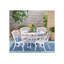  Ensemble de salle à manger d'extérieur en aluminium avec table ronde à motif en treillis et quatre fauteuils pour une salle à manger élégante-1185391524