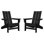 Ensemble de 2 chaises Adirondack en PEHD toutes saisons Ratcliff