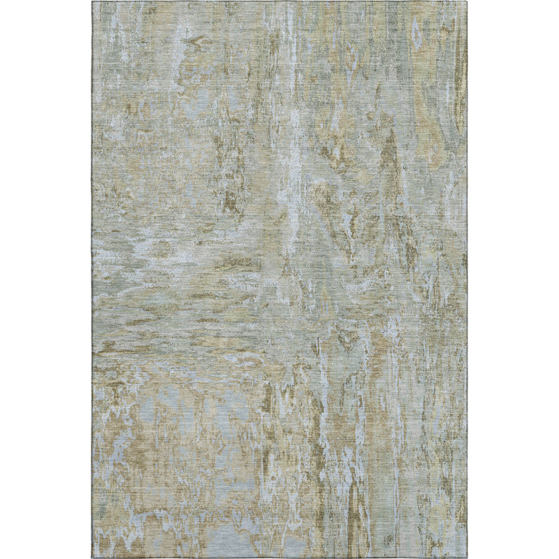 Premium Machine Washable Kumbhar AMF1350 Abstract Rug, Rectangle 10' x 14'