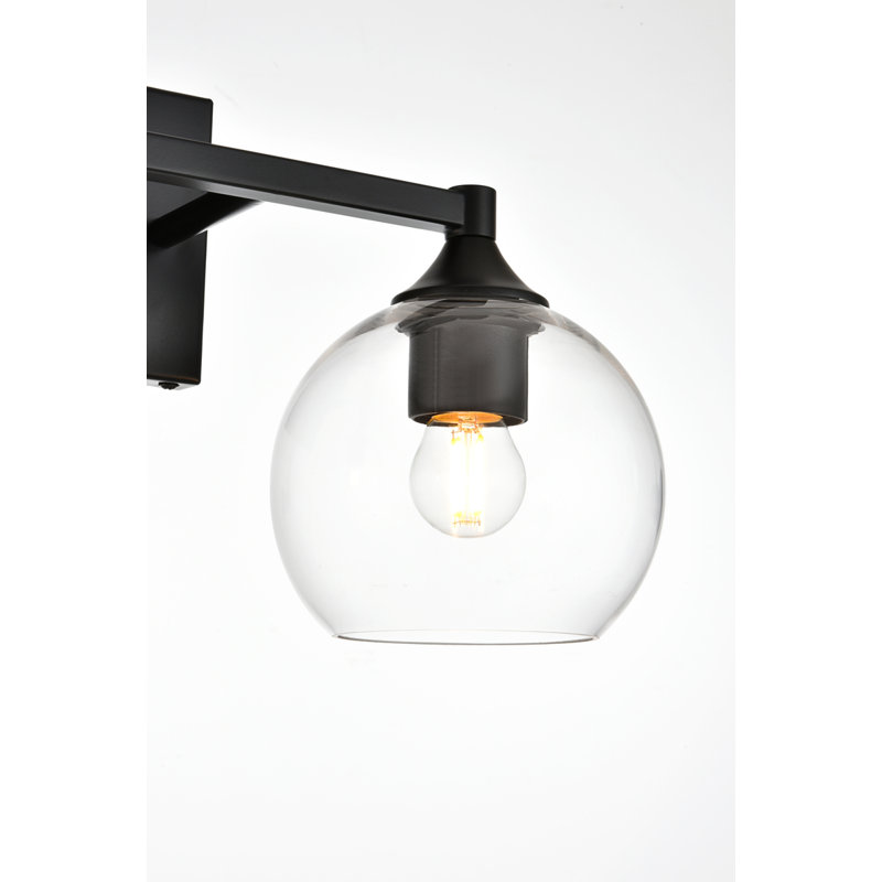 Lumière de meuble-lavabo à intensité variable, Noir, Deux lumières, H 9 po x l 16 po x P 16 po