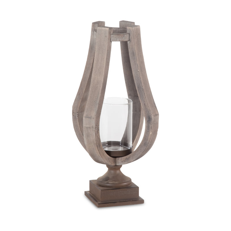 Hurricane Candle Holder, 25'' H x 11'' W x 11'' D