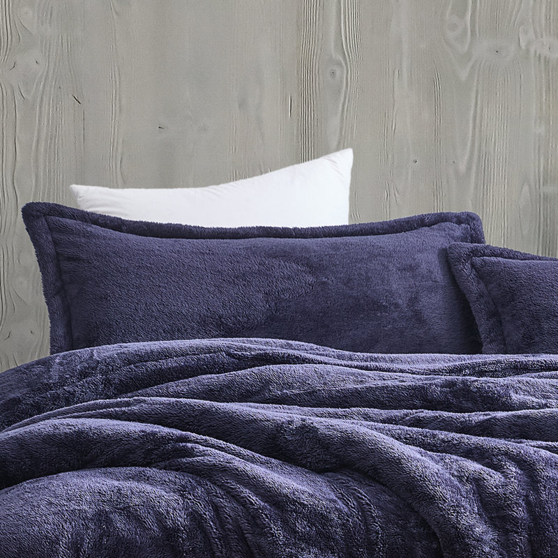 King Size Indigo Blue Plush Cotton Sham