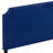 Blue Queen Panel Bed with Scooped Headboard