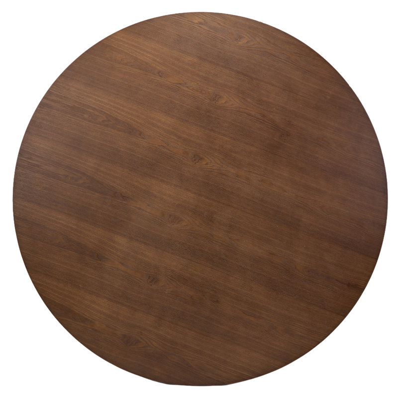 Table de salle à manger ronde en bois massif bricolage 47 po / 53 po / 59 po (plateau de table seulement), Marron foncé, Rond