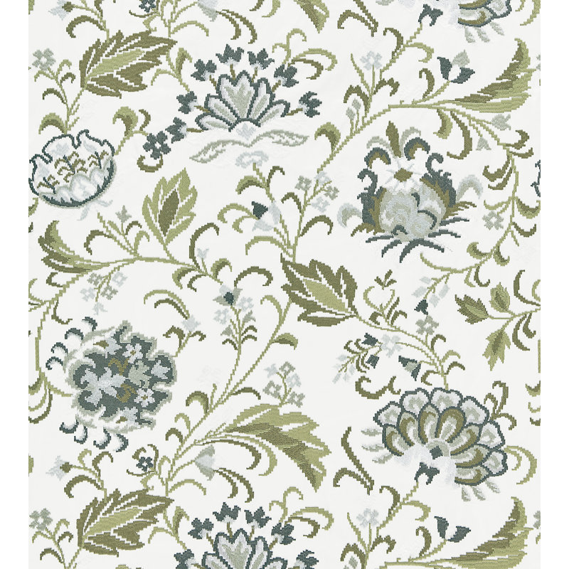 Tissu brodé delphine La Boheme, Frêne
