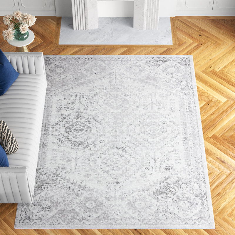 Tapis oriental crème / gris Shakira, Rectangle 8 pi 9 po x 12 pi 2 po
