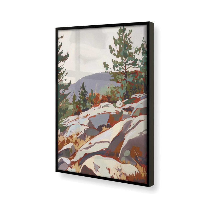 " Rocky Mountain View II ", 21.25" H x 17.25" W , Satin Black