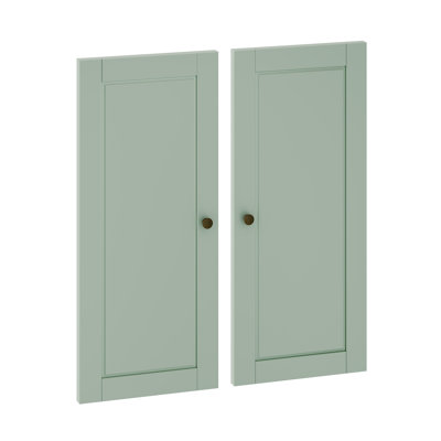 Bryannah 100% Solid Wood Modular Kitchen Pantry Raised Panel Double Door Kit