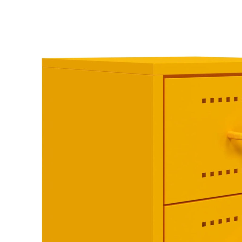 Bedside Cabinet 36x39x60.5 cm Steel, Yellow, 1
