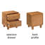 Table de chevet en bois massif Pascal