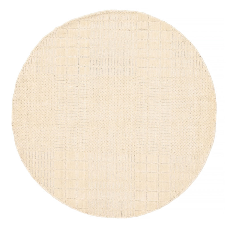 Tapis crème Kashkuli Gabbeh 4 pi 0 po x 4 pi 0 po