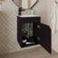 Meuble-lavabo flottant mural à une porte - fixation murale avec charnière européenne à fermeture douce pour une ambiance moderne et élégante-74268949