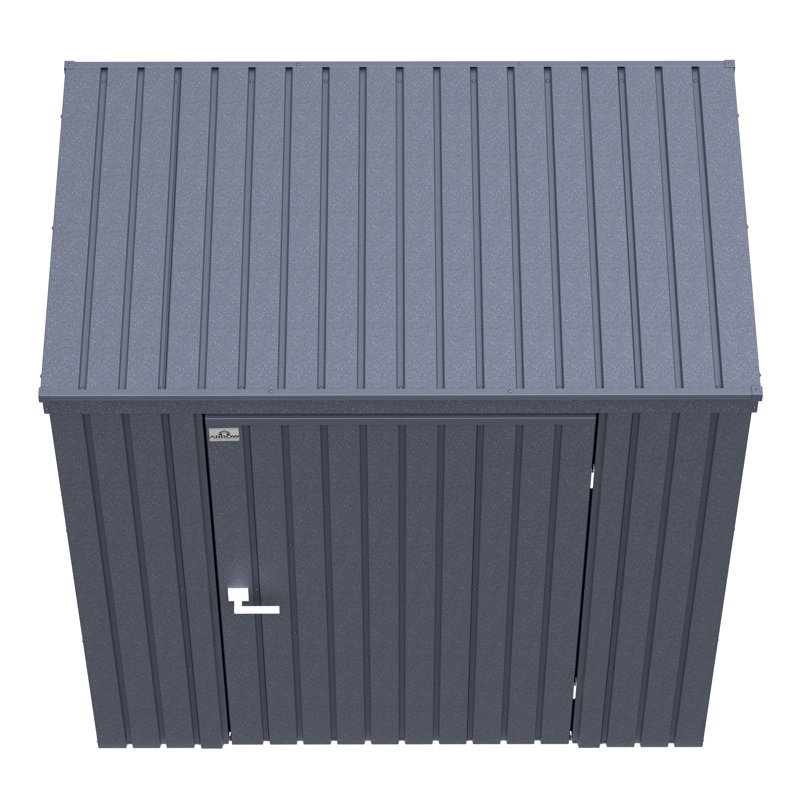 Elite Anthracite Steel Storage Shed with High Gable Roof