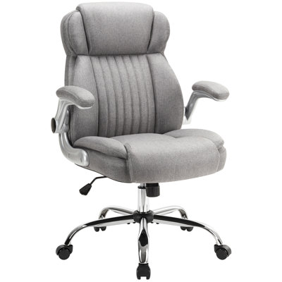 Office Chair for Home, Ergonomic Desk Chair with Flip-Up Armrest Swivel Chair High Back Wide Seat