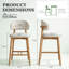 Ensemble de 2 chaises de salle à manger rembourrées en bois massif-490472678-490271844