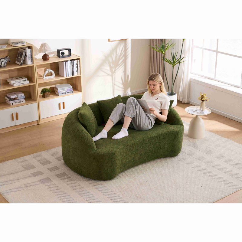 Causeuse Curved Modern, Vert