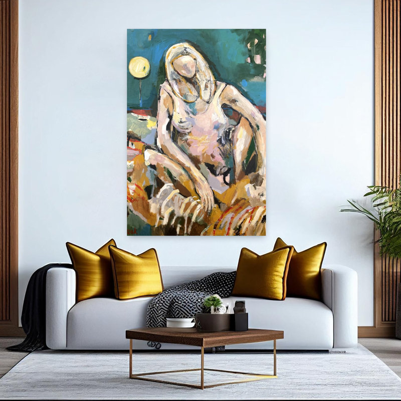 Art contemporain contemporain abstrait, H 60 po x l 40 po