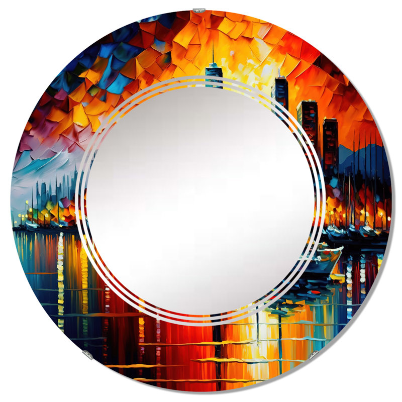 Miroir mural urbain «O Allen Colorful City In Vancouver I», 32 po x 32 po