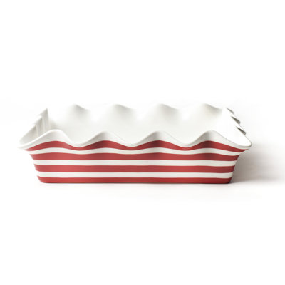 Stripe Ruffle 13 rouge casserole