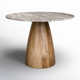 Mellonia Round Genuine Marble Dining Table