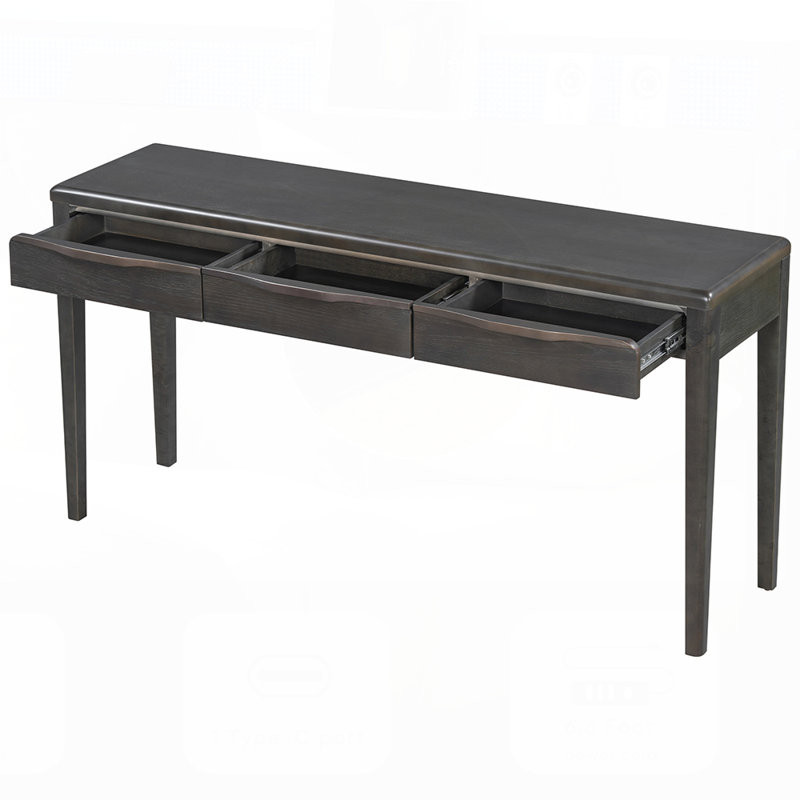 Console avec 3 tiroirs 59,84 po Chiswick, Noir
